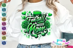 Football and Cheer Mom Airbrushed PNG Product Image 1