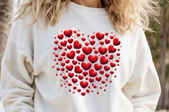 Red heart Valentines day Sublimation designs clipart png Product Image 3