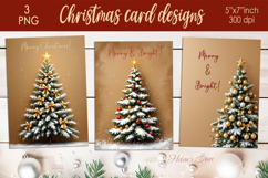 3d Christmas tree printable card|Retro Christmas designs png Product Image 1