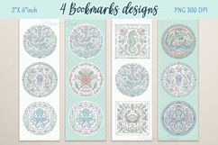 Pastel sea life Printable bookmark BUNDLE | Book craft png Product Image 7