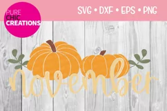 Fall SVG|November|Fall Month SVG|SVG DXF PNG EPS Product Image 1