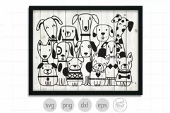 Many Dogs SVG Cut File for Cricut, Dog Clipart Product Image 2
