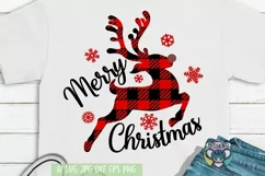 Merry Christmas svg, Reindeer svg, Deer Head svg, Cricut Product Image 1