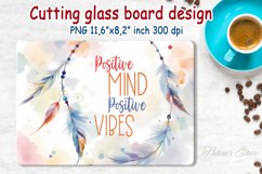 Inspiring quote kitchen glass cutting board sublimation png Product Image 2
