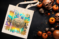 Cute golden pumpkins brush strokes t shirt design png Product Image 3