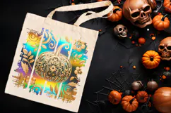 Cute golden pumpkins brush strokes t shirt design png Product Image 3