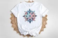 Christmas snowflakes clipart|Cute Winter flower shirt design Product Image 4