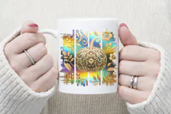 Cute golden pumpkins brush strokes t shirt design png Product Image 4