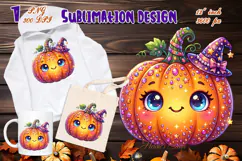 Cute Halloween clipart | Kawaii shirt sublimation designs Product Image 3