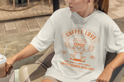 Coffee Love Retro T-Shirt Design Product Image 5