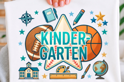 Kindergarten All-Star Sports T-shirt Png Product Image 1