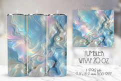Light blue pastel tumbler 20oz wrap sublimation design png Product Image 1