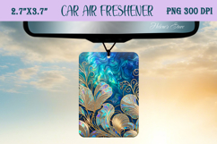 Iridescent ocean pattern Air Freshener Car sublimating Product Image 1