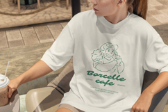 Coffee Girl T-Shirt, Editable Canva &amp; Illustrator Template Product Image 5