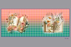 Vintage Books Checkered Mug Sublimation Product Image 3