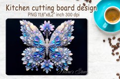 3d Crystal butterfly cutting board sublimation | Glass board Product Image 1