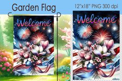 4th of July Welcome Garden Flag Sublimation|Independence Day Product Image 1