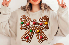 Gingerbread Coquette Bow Christmas PNG Product Image 2