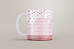 Valentine&#039;s day Mug Wrap, Heart Glitter Design, 11 &amp; 15 Oz Product Image 5