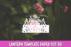 Roses Flowers Lantern SVG I Floral paper cut SVG Product Image 3