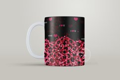 Valentine's day Mug Wrap, Heart Glitter Design, 11 &amp; 15 Oz Product Image 5