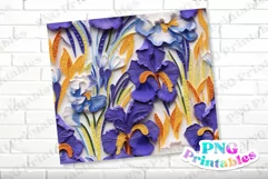 3D Floral 20 oz Skinny Tumbler Wrap Product Image 2