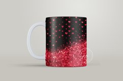 Valentine&#039;s day Mug Wrap, Heart Glitter Design, 11 &amp; 15 Oz Product Image 5