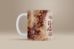 Coffee Because Monday Happens Quote Mug Wrap PNG Product Image 5