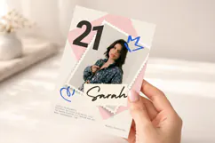 Photo Birthday Invitation Template, Editable Canva Card Product Image 5