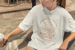Fiery Coffee Logo T-shirt Canva &amp; Illustrator Template Product Image 5
