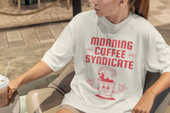 Rocker Coffee T-Shirt Cartoon Mascot Product Image 5