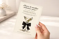 Cocktail Party Birthday Invitation Canva Template Product Image 5
