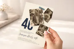 Photo Birthday Invitation for Men Canva Template Product Image 5
