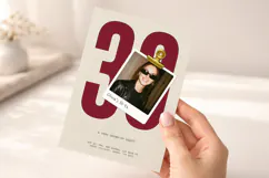 Retro Photo Birthday Invitation Canva Template Product Image 5