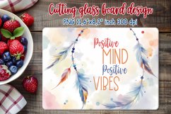 Inspiring quote kitchen glass cutting board sublimation png Product Image 1