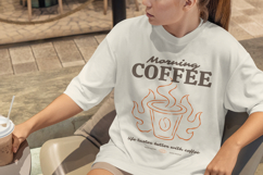 Morning Coffee Retro Graphic T-Shirt Product Image 5