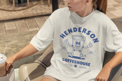 Retro Coffeehouse Cartoon Mascot Design Product Image 5