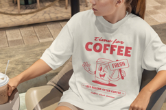 Fresh Coffee Retro T-Shirt Design Product Image 5