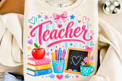 Cute Teacher School Supplies PNG Product Image 1