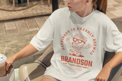 Happy Coffee Retro T-Shirt Design Product Image 6
