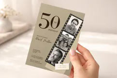 Film Strip Photo Birthday Invitation Canva Template Product Image 5