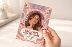 Roller Skating Birthday Invitation Canva Template Product Image 5