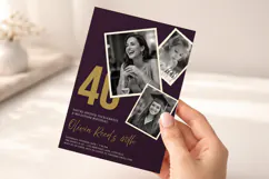 Photo Collage Birthday Invitation Canva Template Product Image 5