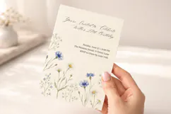 Wildflower Birthday Invitation Canva Template, Editable Product Image 5