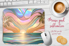 Iridescent &amp; gold summer beach mouse pad sublimation design Product Image 1