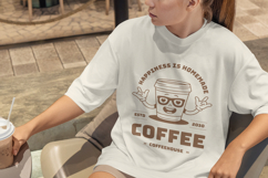 Homemade Happiness Coffee Retro T-shirt Product Image 5