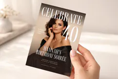 Magazine Cover Birthday Invitation Template, Editable Canva Product Image 5