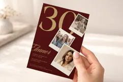 Birthday Invitation Template Editable Canva, Photo Collage Product Image 5