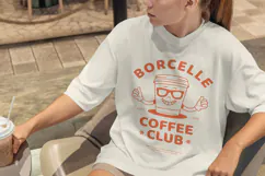 Retro Coffee Club T-Shirt Cartoon Mascot Product Image 5