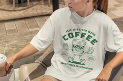 Retro Coffee Cup T-Shirt Template, Editable Product Image 5